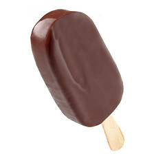 Image showing Ice cream covered with chocolate