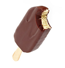 Image showing Ice cream covered with chocolate