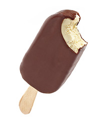 Image showing Ice cream covered with chocolate