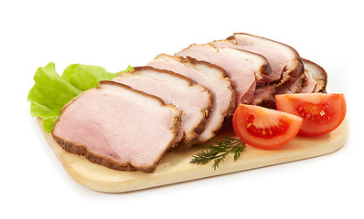 Image showing smoked meat slices