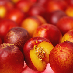 Image showing red nectarines