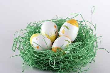 Image showing Painted easter eggs 