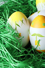 Image showing Painted easter eggs 