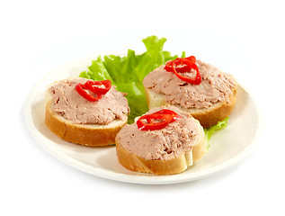 Image showing sandwiches with paste