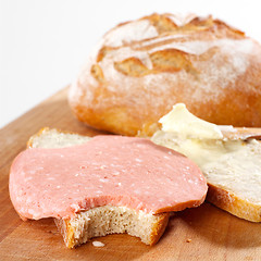 Image showing sandwich with sausage