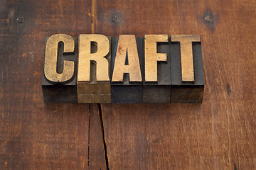 Image showing craft word in wood type