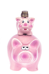 Image showing Extra money - Piggy Bank on a white background