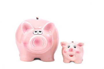 Image showing Extra money - Piggy Bank on a white background