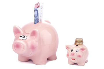 Image showing Extra money - Piggy Bank on a white background