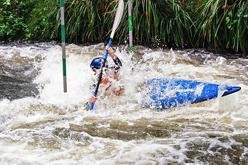 Image showing white water kayaking