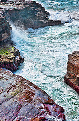 Image showing ocean waves on rocks