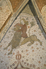 Image showing Sason wrestling a lion