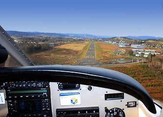 Image showing Airplane landing