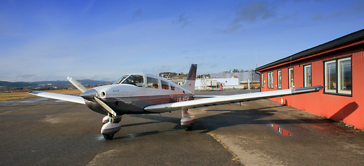 Image showing Small plane before take off