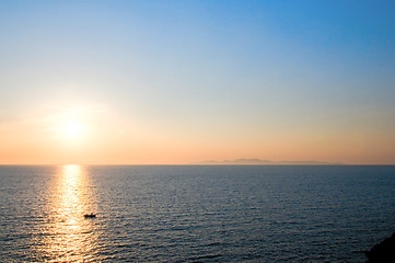 Image showing Sunset on Santorini