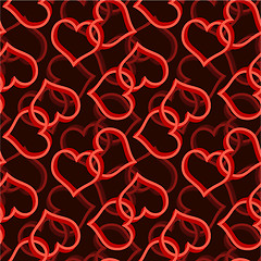 Image showing two heart seamless background pattern