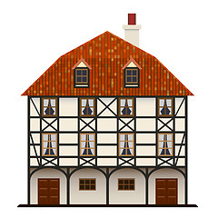 Image showing fachwerk house traditional cottage isolated