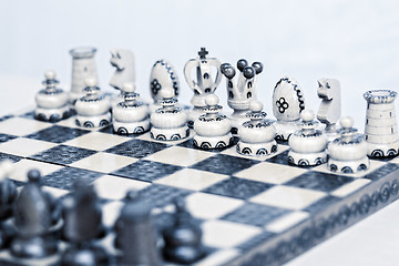 Image showing abstract toned chess board