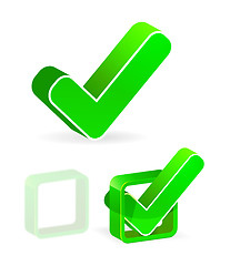 Image showing Green check box with check mark