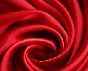 Image showing Smooth Red Silk as background 