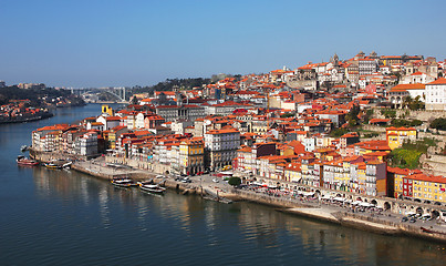 Image showing Portugal. Porto city. View of Douro river embankment