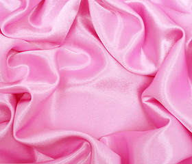 Image showing Smooth elegant pink silk 