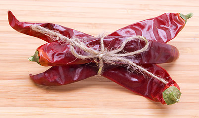 Image showing Colorful red peppers