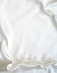 Image showing Smooth elegant white silk as wedding background