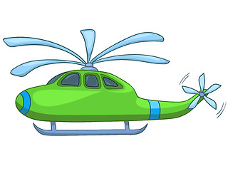 Image showing Cartoon Helicopter