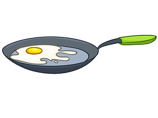 Image showing Cartoon Home Kitchen Pan