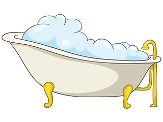 Image showing Cartoon Home Washroom Tub