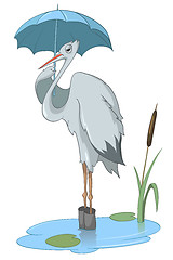 Image showing Cartoon Character Stork