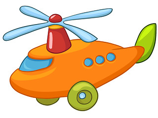 Image showing Cartoon Helicopter