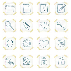 Image showing Sticker Icon Set