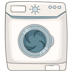 Image showing Cartoon Appliences Washing Machine