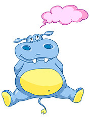 Image showing Cartoon Character Hippopotamus