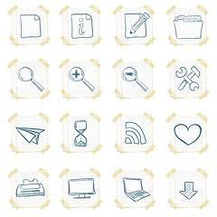 Image showing Sticker Icon Set