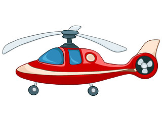 Image showing Cartoon Helicopter