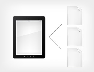 Image showing Document Concept. Tablet PC