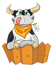 Image showing Cartoon Character Cow