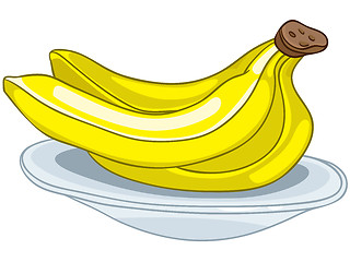 Image showing Cartoon Food Fruit Banana