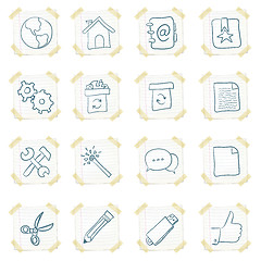 Image showing Sticker Icon Set