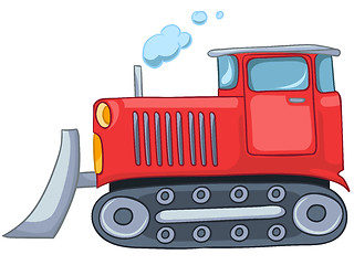 Image showing Cartoon Tractor