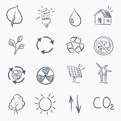 Image showing Eco Skerch Icon Set