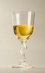 Image showing A crystal glass with champagne