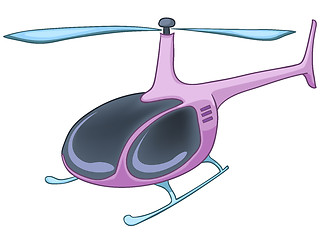 Image showing Cartoon Helicopter