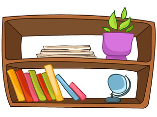 Image showing Cartoon Home Furniture Book Shelf