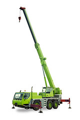 Image showing Isolated mobile crane