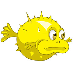 Image showing Cartoon Character Fish Urchin