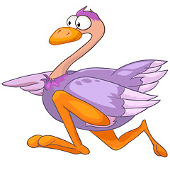 Image showing Cartoon Character Ostrich